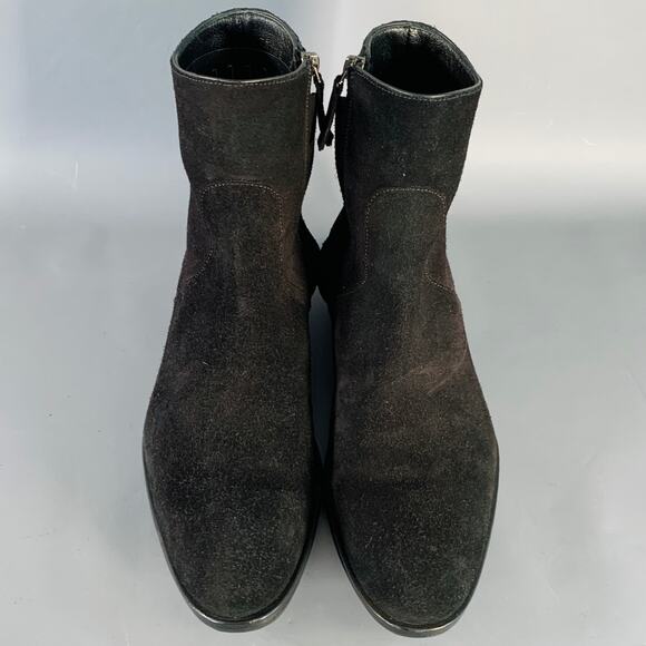 MR. HARE Size 8.5 Trane Black Suede Side Zipper Ankle Boots